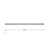 ST003 Strahlrohr - L=1200mm - Stahl verzinkt - 400 Bar - max 150°C - 2 x 1/4" AG