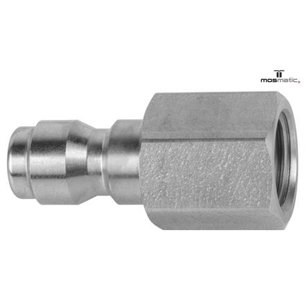Stecknippel ø12 G1/4"-F SW17 NW6 rostfrei