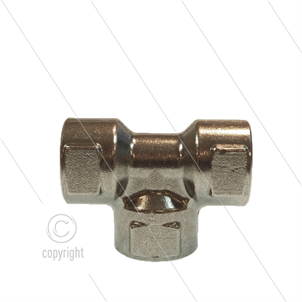 T-Stück - Edelstahl - 3 x 3/8" IG BSP - 600 Bar