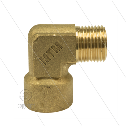 Winkel - Messing - 300 Bar - 1/4" IG x 3/8" AG