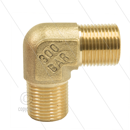 Winkel - Messing - 300 Bar - 2 x 3/8" AG