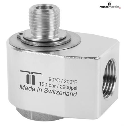 Winkeldrehgelenk, rostfrei WDG-07 G3/8"F G1/4"M H=26 ø18